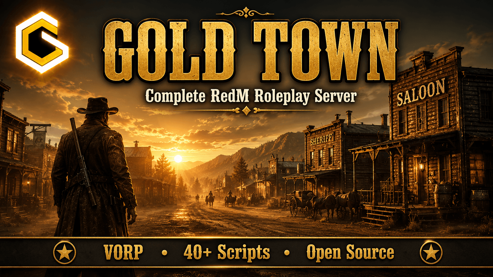 Gold Town - Complete RedM Roleplay Server (VORP) cover art
